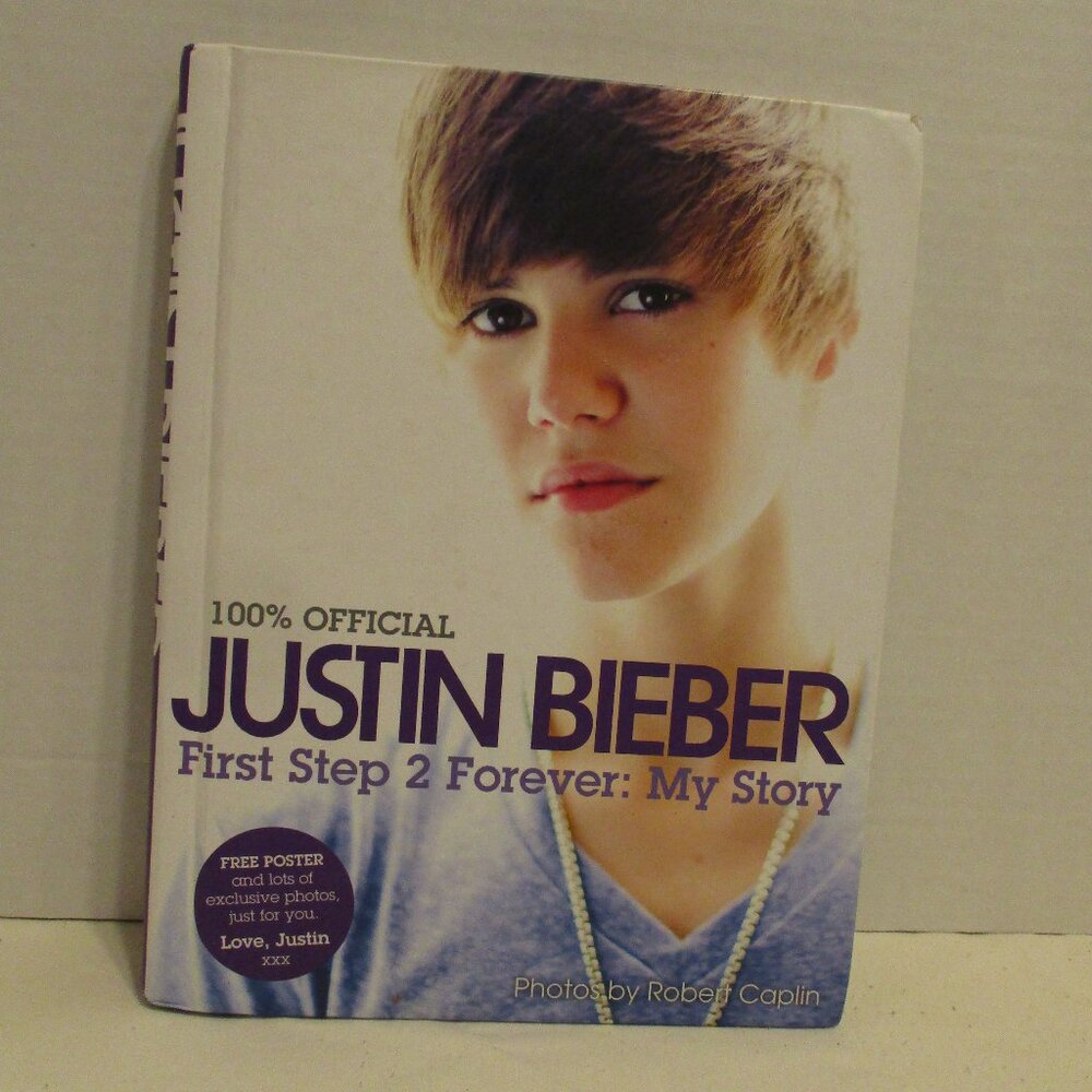 Justine Bieber My Story Book Medium Black White Blue Graphic Pictures Read Book